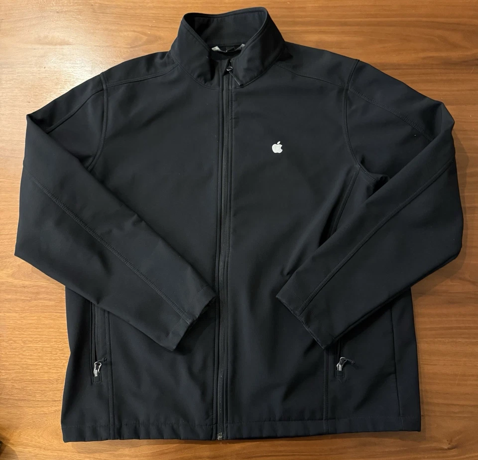 Chaqueta Apple Para Hombre XL Negra Cremallera Completa Empleado Corporativo Logo Bordado Foto 1 de 4