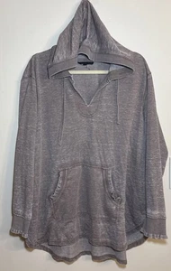 Jane & Delancey Boho Waffel Strick Hoodie V-Ausschnitt Langarm Hoodie Damen 2X - Bild 1 von 9