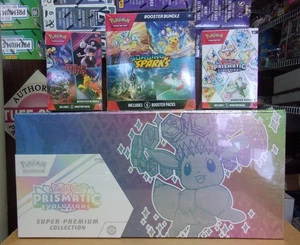 LOTE CAJA PAQUETE POKEMON PRISMATIC SUPER SPC + SURGING + DESTINADO Y PRISMÁTICO - Imagen 1 de 1