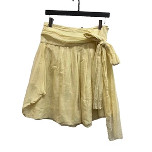 Alexander McQueen Yellow Pleated Cotton Skirt Size EUR 38 - Picture 1 of 8