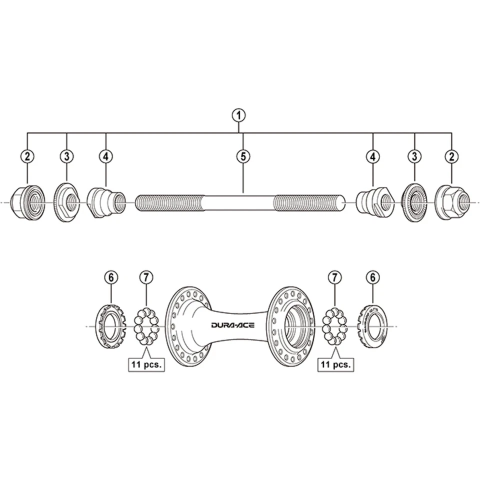 Shimano Spares Bicycle Cycle Bike HB-7710 Front Track Hub Nut - Image 1 of 1