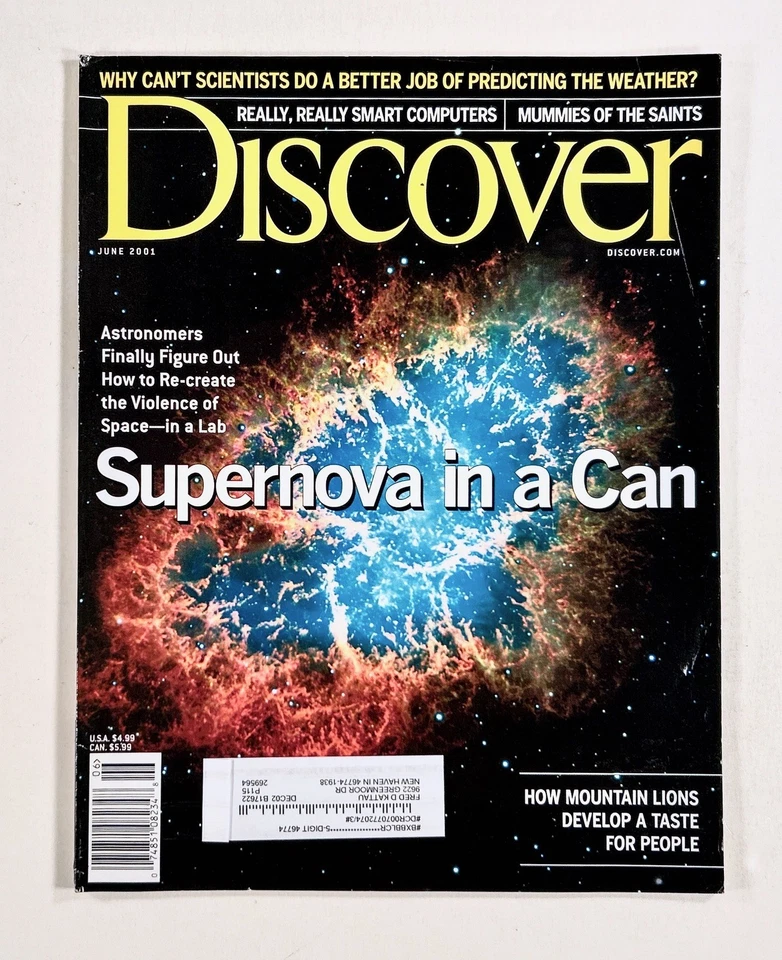 2001 Jun DISCOVER Plasma Ignition & Fusion WEATHER CHAOS autonpomous machines &c - Image 1 of 4