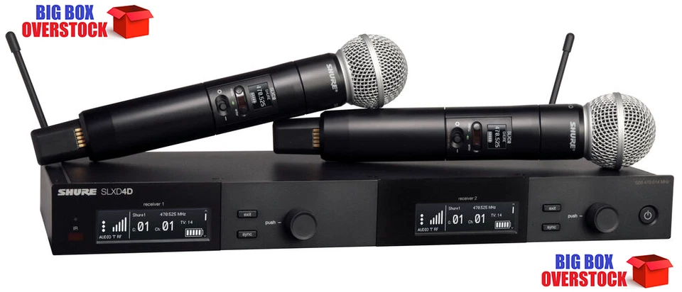 Shure Dual Wireless Vocal System - SLXD24D/SM58-G58 - Image 1 of 1
