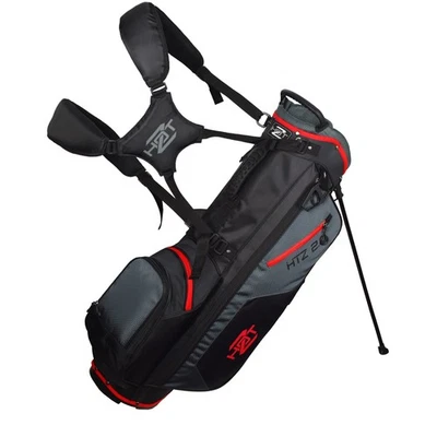 New Hot-Z Golf 2.0 Stand Bag Black/Gray/Red - Image 1 of 4
