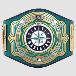 Seattle Mariners Belt WWE Legacy Title Championship Belt Adult Size 2mm - Picture 1 of 4