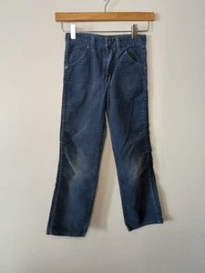 Vintage Kids Wrangler Blue Corduroy Jeans – Size 10, Worn Knees, Classic Style - Picture 1 of 7