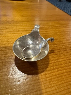 Georg Jensen Sterling Individual Salt Cellar(s) + Spoon(s) No. 110 Denmark - Image 1 of 4