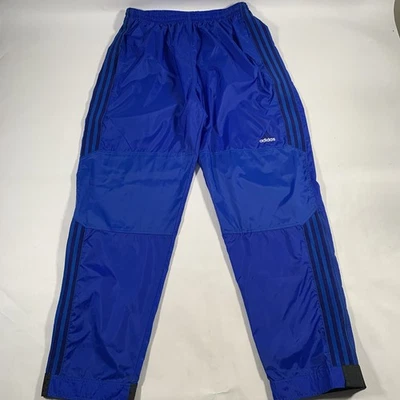 VTG Adidas Striped Windbreaker Unlined Track Pants Men Large Y2K Ankle Zip Baggy - Image 1 of 4