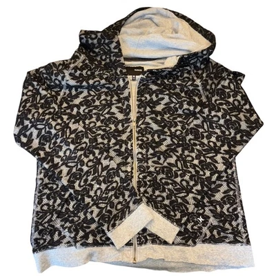 Hurley | Mujer Mediana | Encaje Floral | Sudadera con Capucha con Cremallera | Chaqueta Gris Negra Foto 1 de 4