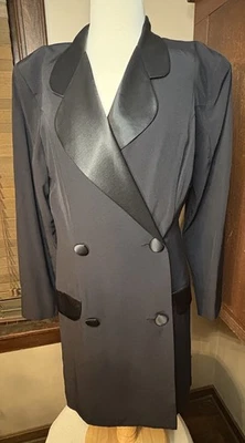 Esmoquin mameluco Joseph Ribkoff vintage talla ajuste clásico 6 doble pecho Canadá Foto 1 de 4