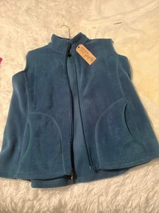 Woolrich Teal Fleece  Full Zip Jacket with 2 pockets Womens Size M - Picture 1 of 3
