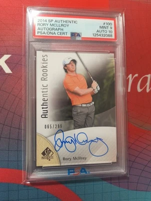 2014 SP Authentic - Authentic Rookies Rory McIlroy #100 /299 Auto PSA 9 Auto 10  - Image 1 of 2