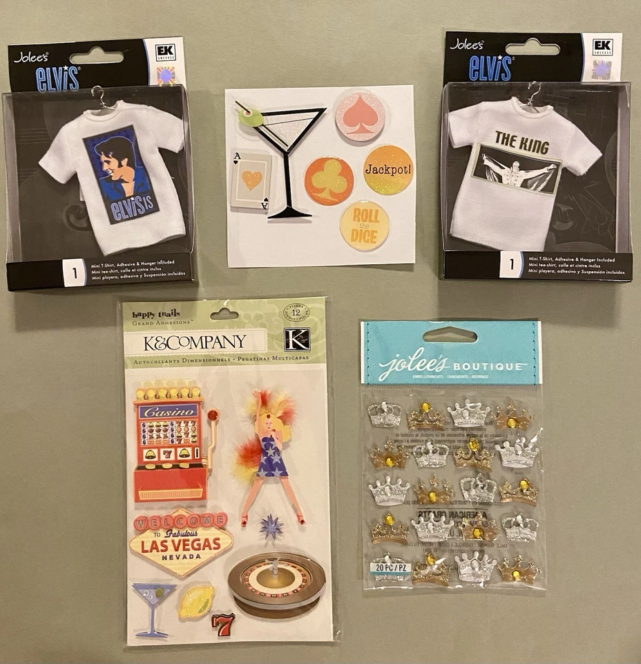 Lot of Elvis Presley Vegas King Stickers! Jolee’s Boutique, K & Company - Image 1 of 3