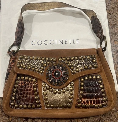 Bolso de hombro de cuero marrón Coccinelle Foto 1 de 4