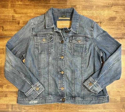 Eddie Bauer джинсовой ткани водитель грузовика куртка женщин XXL синий Jean хлопок пальто женщины - Изображение 1 из 4