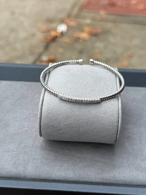 Brazalete brazalete flexible de diamantes naturales de 0,30 quilates de oro de 14 k de 7"" pulgadas - $7500 Foto 1 de 4