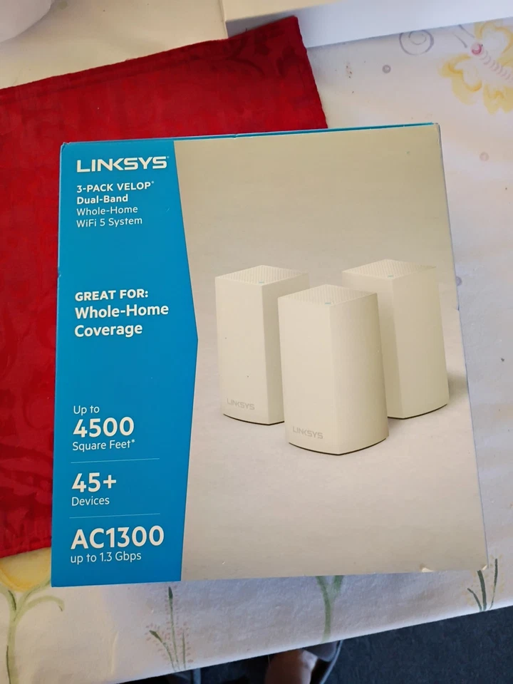 Linksys Velop Dual Band Mesh WiFi System White AC1200 3-Pack - Image 1 of 1