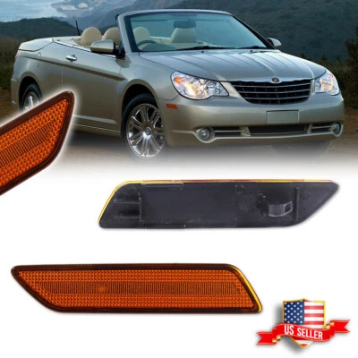 2 luces reflectoras laterales delanteras con lente ámbar para Chrysler Sebring 2007-2010 Foto 1 de 4