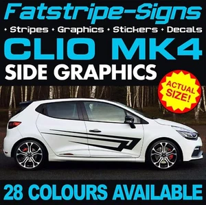 para adaptarse a RENAULT CLIO MK4 RAYAS GRÁFICAS CALCOMANÍAS 1.2 1.5 D SPORT RS 200 - Imagen 1 de 2