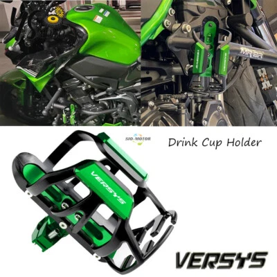 For KAWASAKI Versys 1000/650/300X Beverage Water Bottle Cage Drink Cup Holder - Image 1 of 4