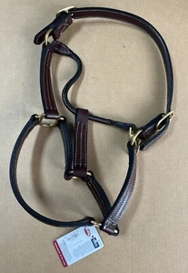 Halter de cuero Weaver de 1 pulgada pura sangre con broche de presión - Imagen 1 de 3