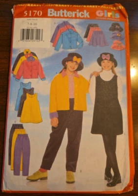 Butterick 5170 Girls Jacket, Jumper, Skirt, Pants & Hat sizes 7 - 14 NEW - Image 1 of 4