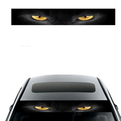 Calcomanía de coche ojo amarillo gráficos de leopardo pegatina de vinilo para parabrisas impermeable Foto 1 de 4