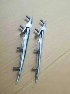 Juego de bisagras de tapa de maletero de calidad OEM cromadas de 10" para Morris y coche vintage - Imagen 1 de 8