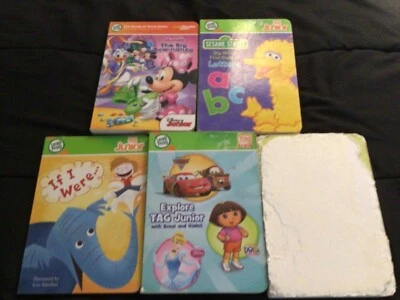 LEAP FROG TAG JUNIOR BOOK LOT OF 5 Disney Minnie Sesame Street early learning  - Image 1 of 3