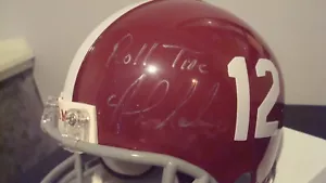 NICK SABAN AUTOGRAPHED ALABAMA CRIMSON TIDE MINI HELMET SIGNED BECKETT AUTH - Picture 1 of 3