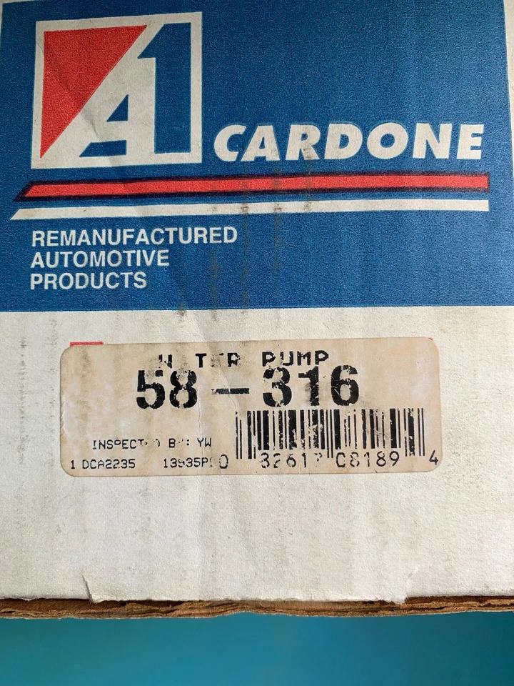 Bomba de agua A1 Cardone Chevy S10 Pickup S-10 Blazer S15 Jimmy Chevrolet 58-316 Foto 1 de 4
