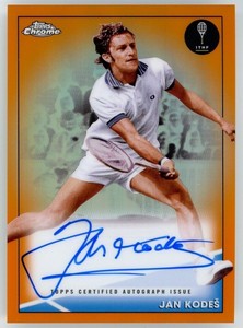 2021 Topps Chrome Tennis Jan Kodes Orange Refractor Autographed #14/25 