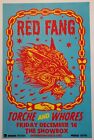 Affiche de concert Red Fang Torche Whores @ The Showbox Seattle, WA 12/16/16 RARE