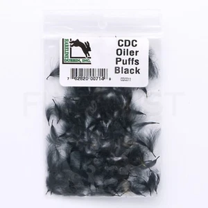 CDC OILER PUFFS - Fliegenbinden Cul de Canard Federn von Hareline: SCHWARZ - Bild 1 von 1