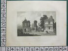 1830 Antique Imprimé Shropshire ~ Morton Château