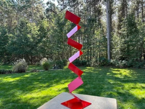 Scultura moderna da giardino in metallo arte - scultura da interno esterno - decorazione astratta - Foto 1 di 7
