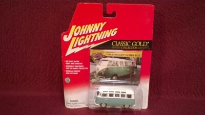 "JOHNNY LIGHTNING 1:64 КЛАССИЧЕСКИЙ ЗОЛОТОЙ ""BOB NOVAK'S"" АВТОБУС VOLKSWAGEN SAMBA - НОВЫЙ НЕРАСПАКОВАННЫЙ" - Изображение 1 из 4