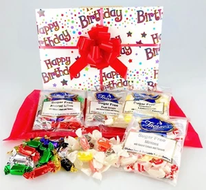 Happy Birthday Sugar Free Sweet Hamper Gift Diabetic Mum Dad Nan Grandad His Her - Picture 1 of 8