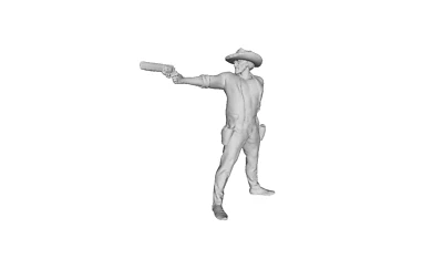 Printle K Homme 955--Old West Gunslinger Cowboy Figure for Dioramas Train Sets - Image 1 of 4