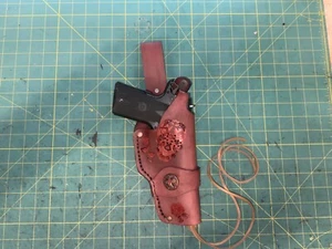 Handmade Leather 1911 Thumb Release Holster with removable leg extension - Picture 1 of 4