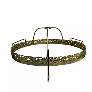 #5385 Pair of Gold Filigree Vintage Lamp Shade Frames 11 INCH DIAMETER - Picture 1 of 7