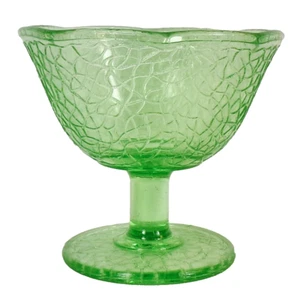 L E Smith Crackle Sherbet grün Depression Glas Vintage schön - Bild 1 von 6