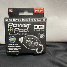 iPhone Charger Power Pod DELUXE Keychain Portable Charger 3+ Hours of Charge
