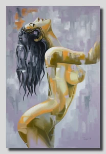 Original Oil Painting- Inspire - (35x24) Portrait Pin-Up Fantasy by Monika Timar - Picture 1 of 9