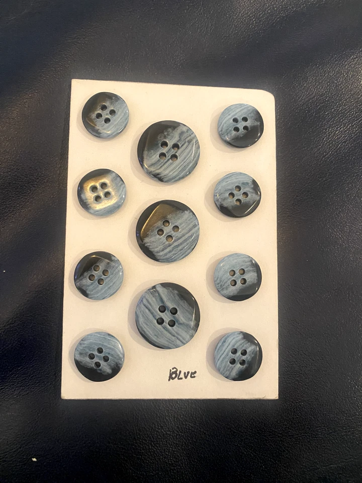 High Quality ITALIAN SUIT blazer BUTTON SET coat 24/32 4 H HORN EF Blue 11p - Image 1 of 1