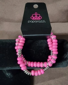 Desert Rainbow Pink Paparazzi Stretchy Bracelet - Picture 1 of 4