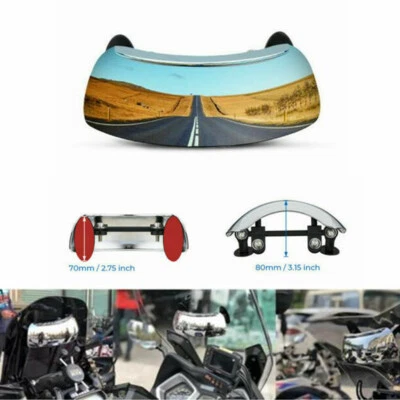 Espejo retrovisor gran angular antideslumbrante 180 grados para motocicleta Foto 1 de 4