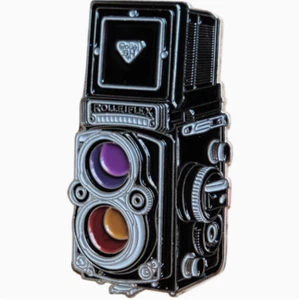 Broche insignia prendedor solapa clásico de metal regalo fotógrafo de Rollei Rolleiflex - Imagen 1 de 5