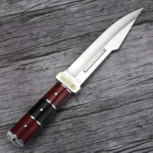 COLUMBIA Fixed Blade Large Knife Bowie Camping Hunting Survival Sharp Knife New. - Picture 1 of 4