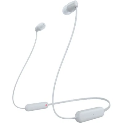 Sony WIC100W Bluetooth-Kopfhörer weiß Headset In-Ear bügellos Nackenriemen NEU - Bild 1 von 3